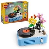 LEGO Creator 3in1 Record Player with Flowers Building Toy - Rebuilds Into a Radio Model or Microphone - Easter Treat - Music Toys for 8+ Year Old Girls & Boys - Creative Gift Idea - 31172