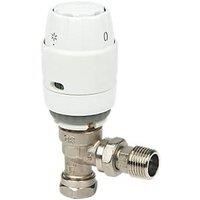 Danfoss RAS-C White Angled Thermostatic TRV 15mm x 1/2" (70871)