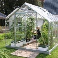 Vitavia Neptune Greenhouse with 3mm Horticultural Glass - Silver - 8 x 12