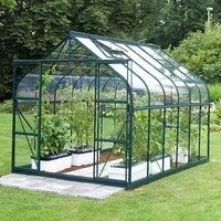 Vitavia Saturn 8' x 10' Green Coated Greenhouse - Horticultural Glass