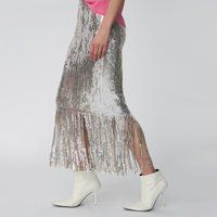 Stella Nova Sequinned Mesh Midi Skirt - DK 40/UK 14