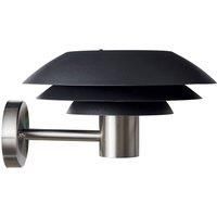 Dyberg Larsen - DL31 Outdoor Wall Lamp Black/Steel - Stainless Steel - 60W - Outdoor - Danish Design - Modern - Light