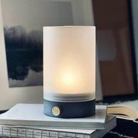 Dyberg Larsen LED rechargeable table lamp Cozy, height 20.5 cm, concrete