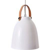 Dyberg Larsen Copenhagen Hanging Pendant Light, 19.5 cm Diameter, Glossy White