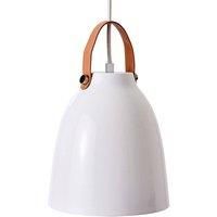 Dyberg Larsen Copenhagen Hanging Pendant Light, 26.5 cm Diameter, Glossy White