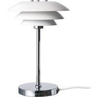 Dyberg Larsen - DL20 Table Lamp Matt White Chrom Base - Metal - 33W - Indoor - Danish Design - Modern - Light