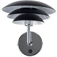Dyberg Larsen DL20 Wall Lamp, 20 cm Diameter, Black, 33 W