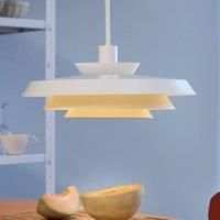 Dyberg Larsen hanging light DL44, white, metal, 45 cm