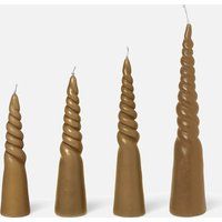 Ferm Living Twisted Candles - Set of 4 - Straw