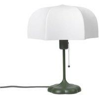ferm LIVING table lamp Poem, green, steel, fleece, 42 cm