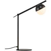 Contina Indoor Living Dining Office Metal Table Lamp in Black (Diam) 10cm