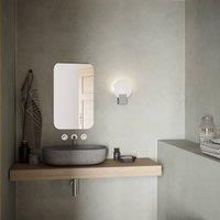 Hester Indoor Ensuite Shower Bathroom Plastic Wall Light in White (Diam) 9.3cm