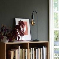 Paco Indoor Living Dining Bedroom Metal Table Lamp in Black (Diam) 18cm