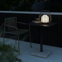 Jim To-Go Outdoor Patio Terrace Metal Battery Powered Dimmable LED Light in Black (H) 30.3cm