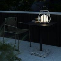 Jim To-Go Outdoor Patio Terrace Metal Battery Powered Dimmable LED Light in Grey (H) 30.3cm