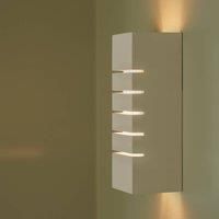 Nordlux Lancio Square wall light made of plaster, with plug, white
