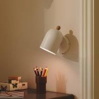Nordlux Gaston wall light with cable and plug, metal, white