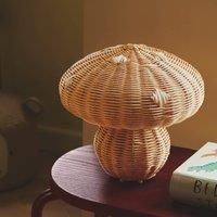 Allie Office Bedroom Living Room Rattan Table Lamp in Nature