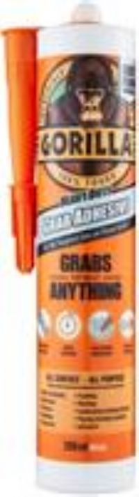 Gorilla White Heavy Duty Grab Adhesive All Purpose Bond 290ml Instant Nails