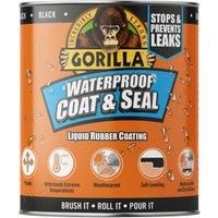 Gorilla Glue Waterproof Coat & Seal Liquid Rubber Coating Black 473ml watertight