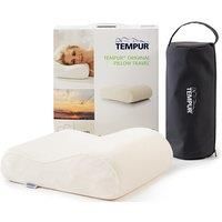 Tempur Original Travel Pillow 31cm x 25cm x 10cm – Shaped from TEMPUR Material Perfect for Travelling - The Only Pillow Recognised by NASA and Certified by The Space Foundation