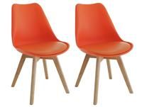 Habitat Jerry Pair of Dining Chairs  - Orange
