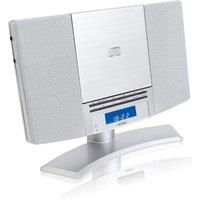 Denver MC-5220 MK2 CD Player Stereo - Wall Mountable, FM Radio, Clock Alarm & Remote | Silver
