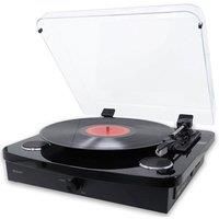 Denver Vinyl Record Player With Stereo Speakers - Bluetooth Send & Receive - USB & SD Recording - AUX IN & RCA Out - VPL-230 Black