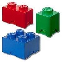 LEGO Storage Brick 1 Knob Green, Stackable Storage Box, 1.2l – LEGO Product, Storage Box with Lid, Desk Storage, Room Storage, Toy Box, Home Decor