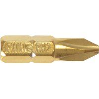 Screwdriver Bits Phillips PH2 25mm Titanium (Pack 2)