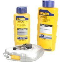 Irwin Strait-Line Aluminium 30M Chalk Line & Blue Chalk Pack 10507683