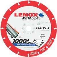 LENOX METALMAX 230MM 9" ANGLE GRINDER DIAMOND METAL CUTTING DISC 2030870