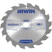 IRWIN IRW1897191 160 x 20mm 18-Teeth Circular Saw Blade with ATB Tooth Grind