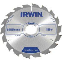 IRWIN IRW1897193 165 x 30mm 18-Teeth Circular Saw Blade with ATB Tooth Grind