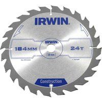 Irwin Construction Saw Blade 184mm x 16mm 24T