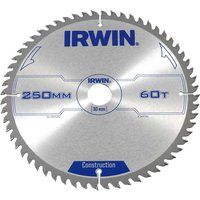IRWIN IRW1907700 250 x 30mm 60-Teeth Professional Circular Saw Blade - Wood