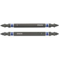 IRWIN 1923407 Impact Double-Ended Screwdriver Bits 100 mm PZ1 (Pack of 2)