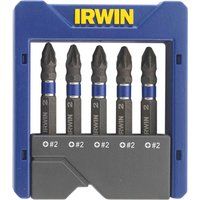 Irwin 1923435 PZ2 Impact Screwdriver Pocket Bit Set, Pack of 5