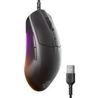 SteelSeries Rival 3 Gen 2 Gaming Mouse - 8500 DPI TrueMove Core Optical Sensor - 60 Million Click Durability - Low Latency - 77g Lightweight - 100% PTFE Feet - RGB - Black