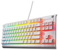 SteelSeries Apex 3 TKL White RGB Gaming Keyboard - Tenkeyless Compact Form Factor - 8-Zone RGB Illumination - Water and Dust Resistant - Whisper-Quiet Gaming Switch - UK Layout (QWERTY)