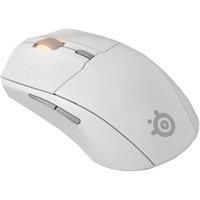 SteelSeries Rival 3 Wireless Gen 2 Gaming Mouse - 2.4GHz and Bluetooth - 18000 DPI TrueMove Air Optical Sensor - 60 Million Click Durability - Light-Weight - 100% PTFE Feet - White
