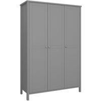 Furniture To Go Tromso, Grey, 3 Door Robe