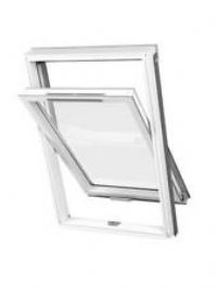 Dakea White Painted Pine Centre-Pivot Window + Flashing