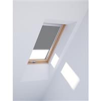 Dakea Roof Window Blackout Blind Brown Box 55cm x 98cm in Grey Aluminium