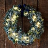 Sirius Anton LED wreath green, snow-covered