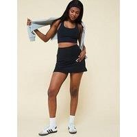 Girlfriend Collective Women/'s The Skort, High-rise Yoga Shorts, Black, XL Slim