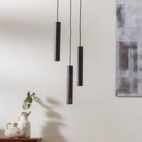 UMAGE Chimes Cluster 3 hanging light, black oak