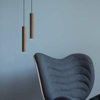 UMAGE Chimes Tall LED pendant light, dark oak