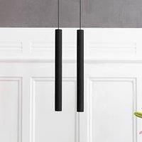 UMAGE Chimes Tall LED pendant light, black oak