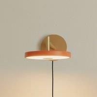 UMAGE LED wall light Asteria Short, orange, 25 cm, plug